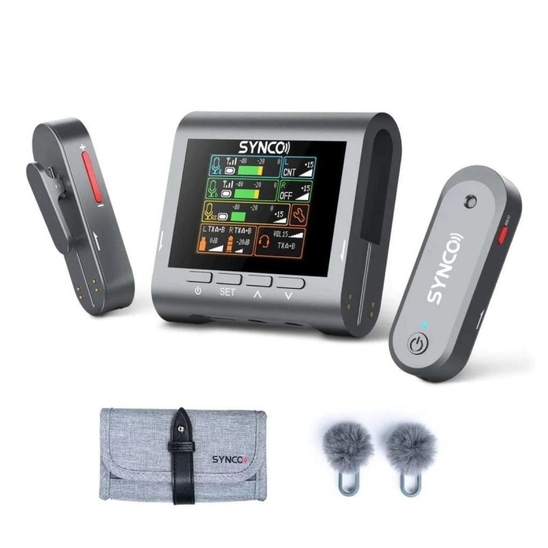 Synco G3 2-Person Compact Digital Wireless Microphone Recording System for Cameras and Mobile Devices 2.4 GHz