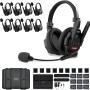Synco Xtalk XMax9 Wireless Intercom with 9 Dual-Ear Headsets (2.4 GHz)