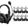 Synco Xtalk XMax9 Wireless Intercom with 9 Dual-Ear Headsets (2.4 GHz)