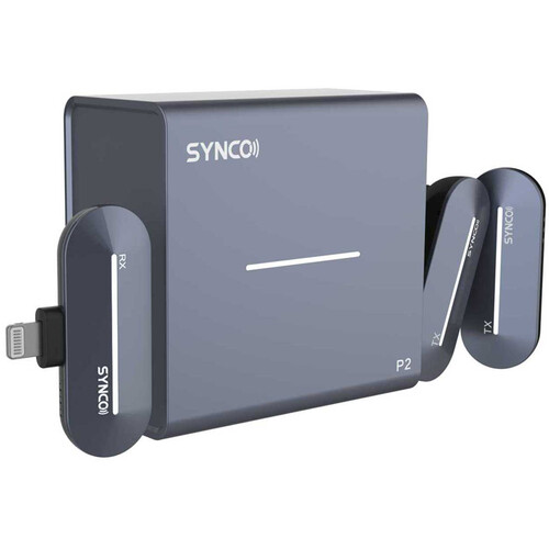 Synco P2L Miniature 2-Person Digital Wireless Microphone System with Lightning Connector for iPhones