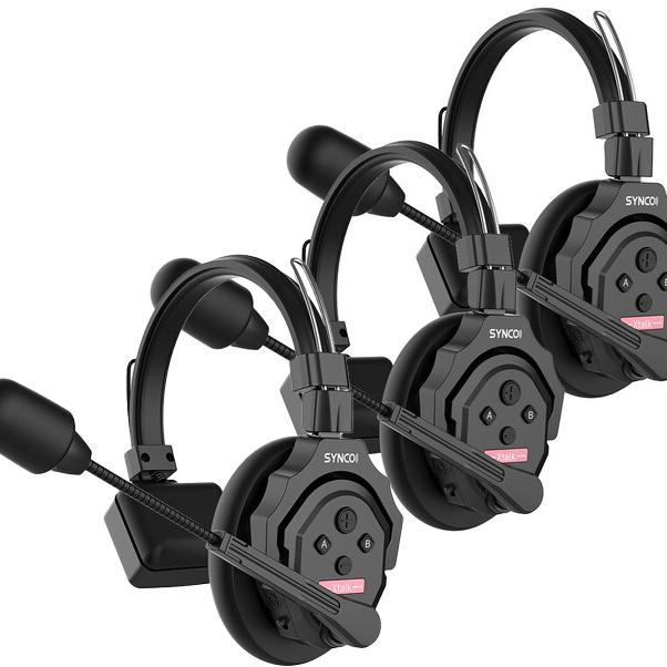 Synco X-Talk X3 Wireless Intercom System with 3 Single-Ear Headsets (2.4 GHz)