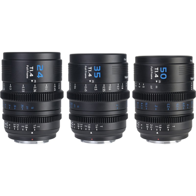 Sirui VP-1 Vision Prime T1.4 Full-Frame Cine 3-Lens Kit (Multi-Mount, Black)