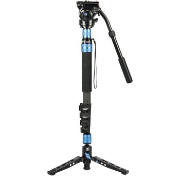 Sirui P-325FS 5-Section Carbon Fiber Monopod with VH-10 Video Head