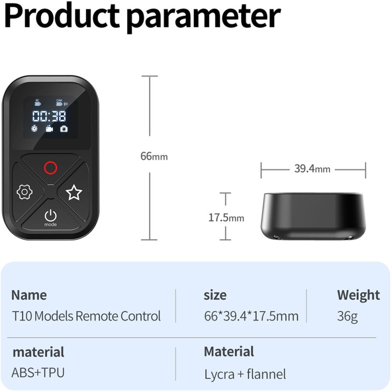 TELESIN Bluetooth Remote Control for GoPro HERO10/9/8 & MAX 360