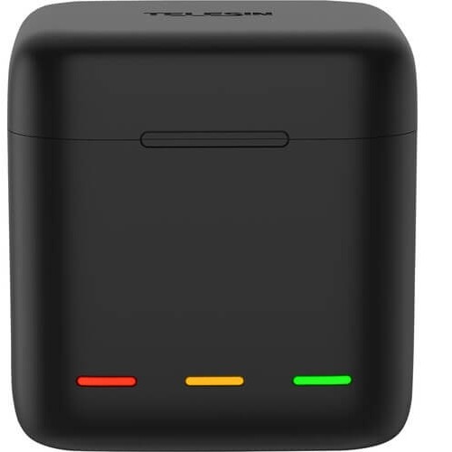 TELESIN 3 Slots Battery Charger Storage Box With 3 Pcs Full Decoded Batteries Set For Gopro Hero 9/10