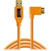 Tether Tools USB 3.0 Type-A Male to Micro-USB Right-Angle Male Cable CU61RT15-ORG