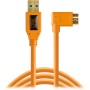 Tether Tools USB 3.0 Type-A Male to Micro-USB Right-Angle Male Cable CU61RT15-ORG