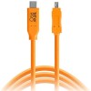 Tether Tools TetherPro USB Type-C Male to 8-Pin Mini-USB 2.0 Type-B Male Cable 4.5m Orange