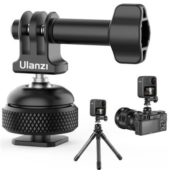Ulanzi GP-6 Action Camera Cold Shoe Mount Adapter with 360 Degree Rotation Ball Head