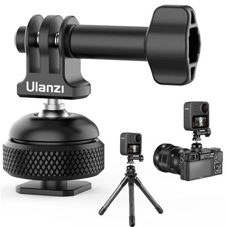 Ulanzi GP-6 Action Camera Cold Shoe Mount Adapter with 360 Degree Rotation Ball Head