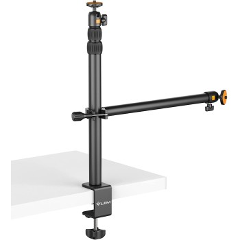 VIJIM LS02 Camera Desk Mount Stand With Auxiliary Holding Arm