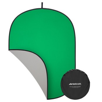 Westcott Collapsible 2-in-1 Gray and Green Screen Backdrop 152 x 198cm