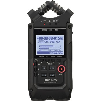 Zoom H4n Pro 4-Input / 4-Track Portable Handy Recorder with Onboard X/Y Mic Capsule Black