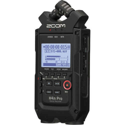 Zoom H4n Pro 4-Input / 4-Track Portable Handy Recorder with Onboard X/Y Mic Capsule Black