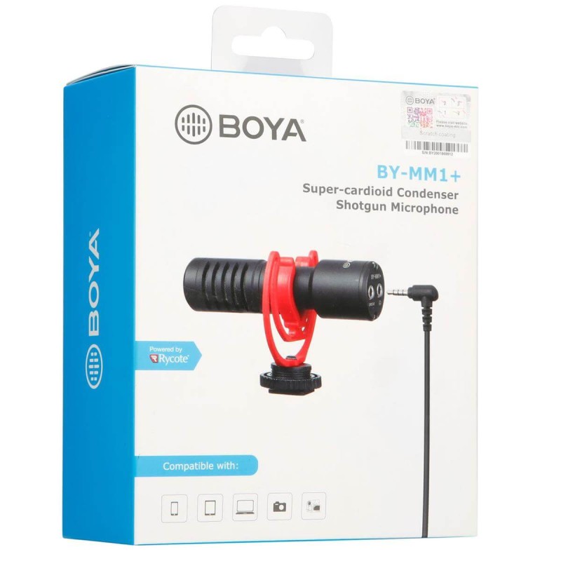 BOYA BY-MM1+ Super-Cardioid Condenser Shotgun Microphone