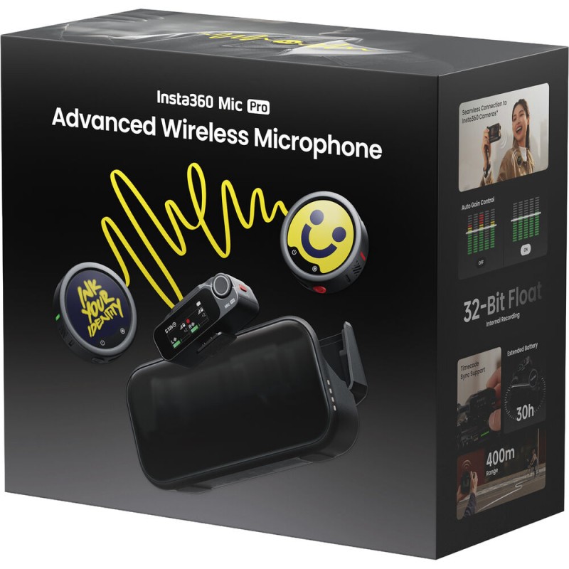 Insta360 Mic Pro 2-Person Wireless System (2.4 GHz)