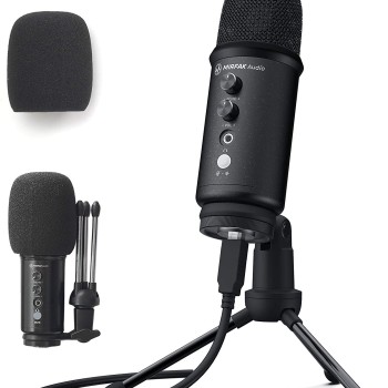 Mirfak Audio TU1 USB Desktop Microphone Pop-Filter & Tripod Stand