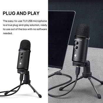 Mirfak Audio TU1 USB Desktop Microphone Pop-Filter & Tripod Stand