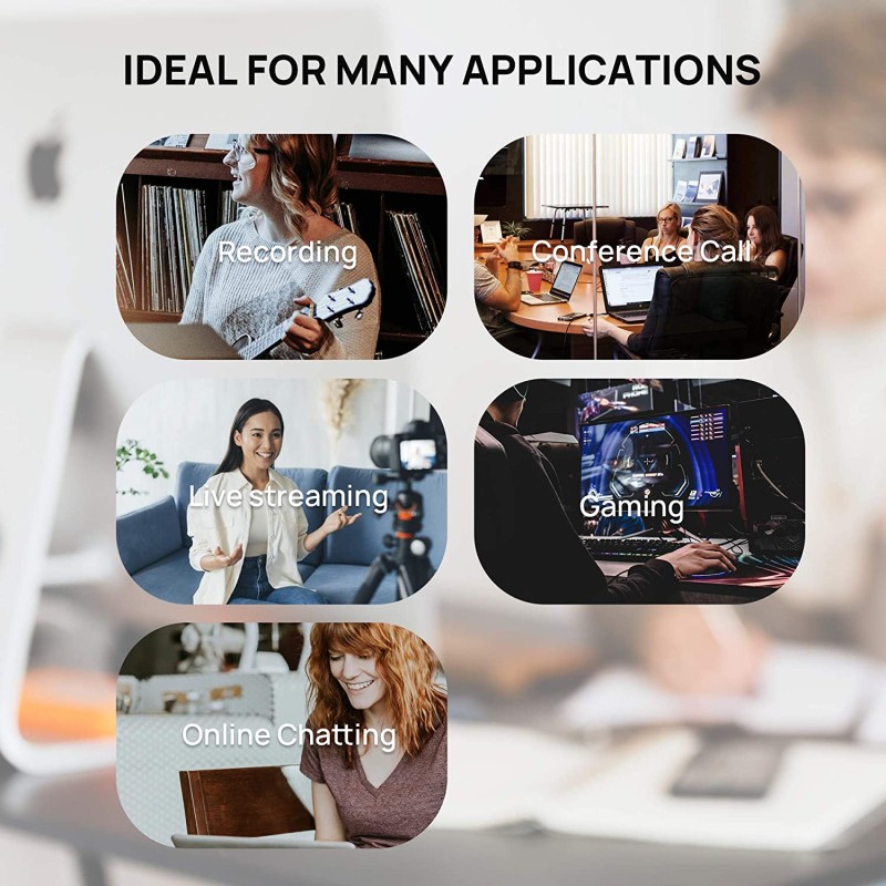 Mirfak Audio TU1 USB Desktop Microphone Pop-Filter & Tripod Stand