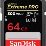 SanDisk 64GB Extreme PRO v90 UHS-II SDXC Memory Card W260 R300mb