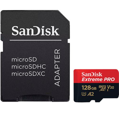 SanDisk 128GB Extreme Pro V30 Micro SD Card (SDXC) UHS-I U3 - 200MB/s