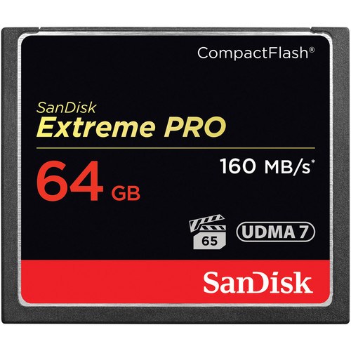 SanDisk 64GB Extreme Pro CompactFlash Memory Card 160MB/s