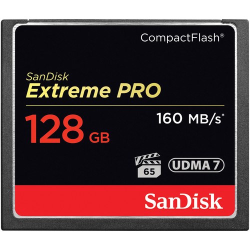 SanDisk 128GB Extreme Pro CompactFlash Memory Card 160MB/s