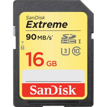 SanDisk 16GB Extreme UHS-I SDHC Memory Card Class 10