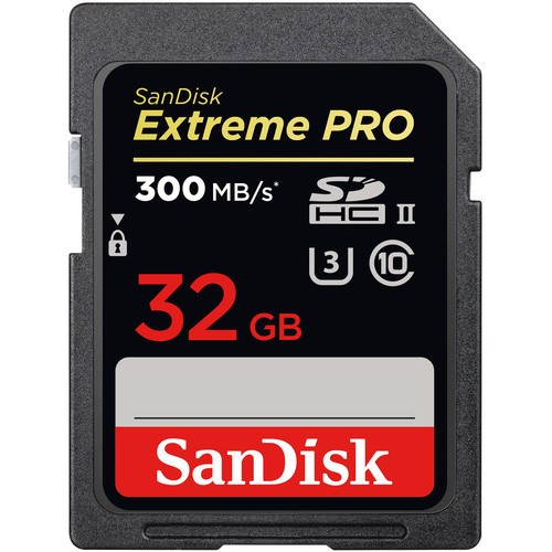 SanDisk 32GB Extreme PRO UHS-II SDHC 300MB/s Memory Card