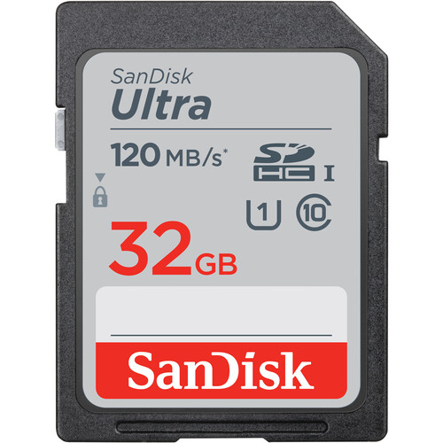 SanDisk 32GB Ultra UHS-I SDHC Memory Card Class 10