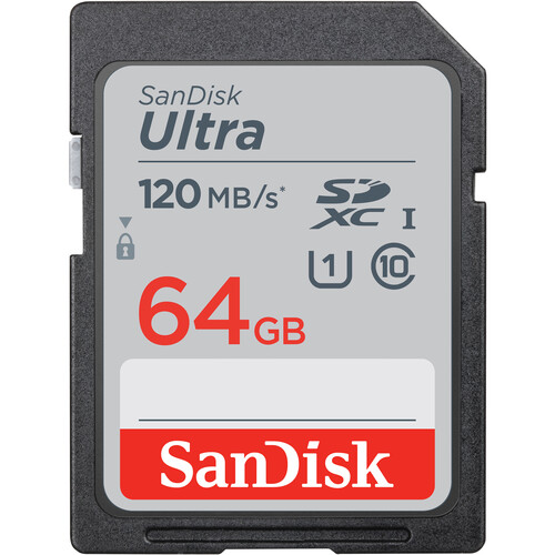 SanDisk 64GB Ultra UHS-I SDHC Memory Card Class 10