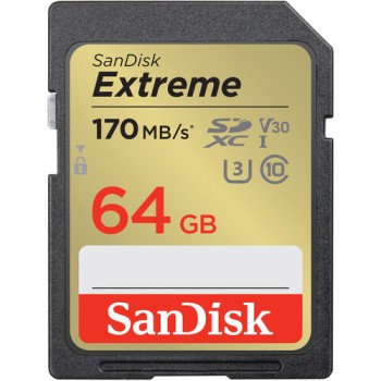 SanDisk 64GB Extreme 170MB UHS-I SDXC Memory Card