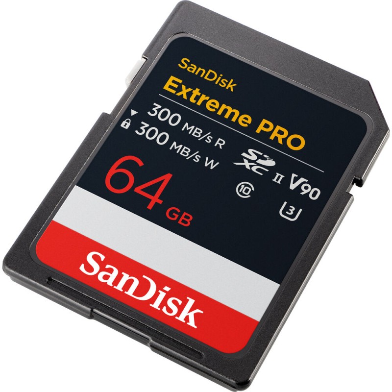 SanDisk 64GB Extreme PRO UHS-II SDXC 300 MB/s v90 Memory Card