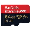 SanDisk 64GB Extreme Pro V30 Micro SD Card (SDXC) UHS-I U3 - 170MB/s