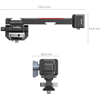 SmallRig 3026B Monitor Mount with NATO Clamp for Select DJI RS Series Gimbals
