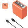 SmallRig L-Series / NP-F970 USB-C Battery (10,500mAh / 76.3Wh, Orange)