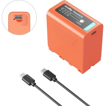 SmallRig L-Series / NP-F970 USB-C Battery (10,500mAh / 76.3Wh, Orange)
