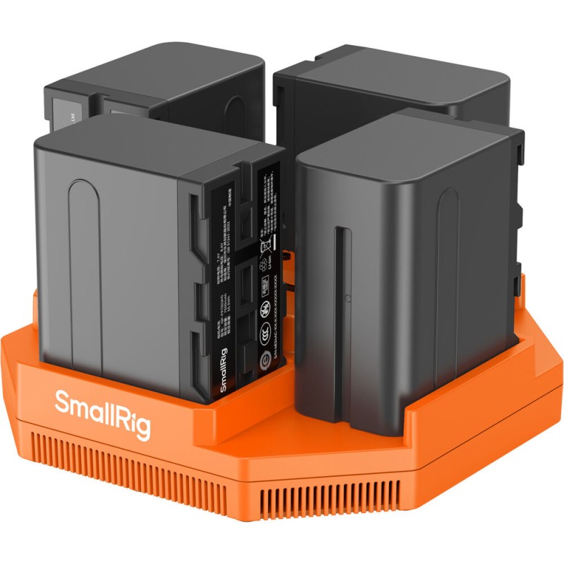 SmallRig NP-F970 4-Channel Camera Battery Charger & 4-Battery Kit