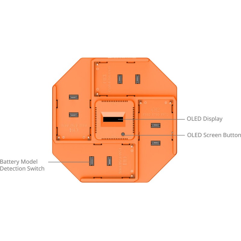 SmallRig NP-F970 4-Channel Camera Battery Charger & 4-Battery Kit