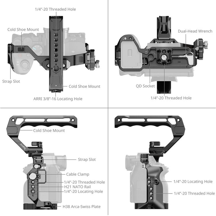 SmallRig Cage Kit for Sony Alpha 7R V / 7 IV / 7S III / 7 V (Advanced Edition) 3669D