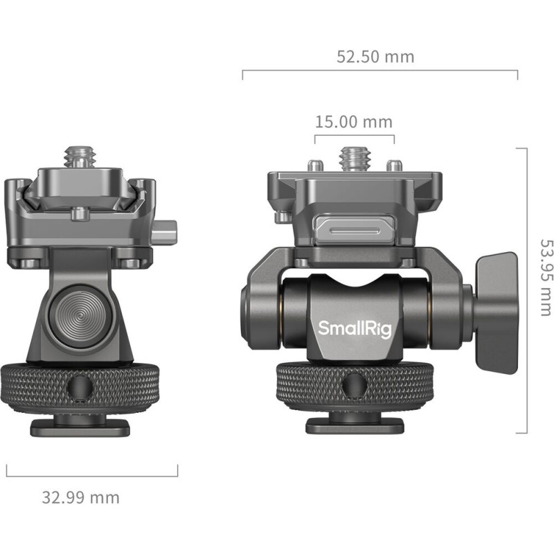 SmallRig 4888 HawkLock Quick Release Monitor Support with H21 Cold Shoe Mount