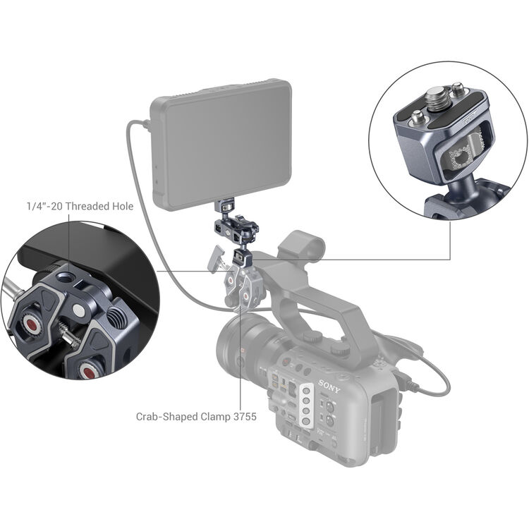 SmallRig Magic Arm Support with Dual Ball Heads with 1/4"-20 Screws 3873