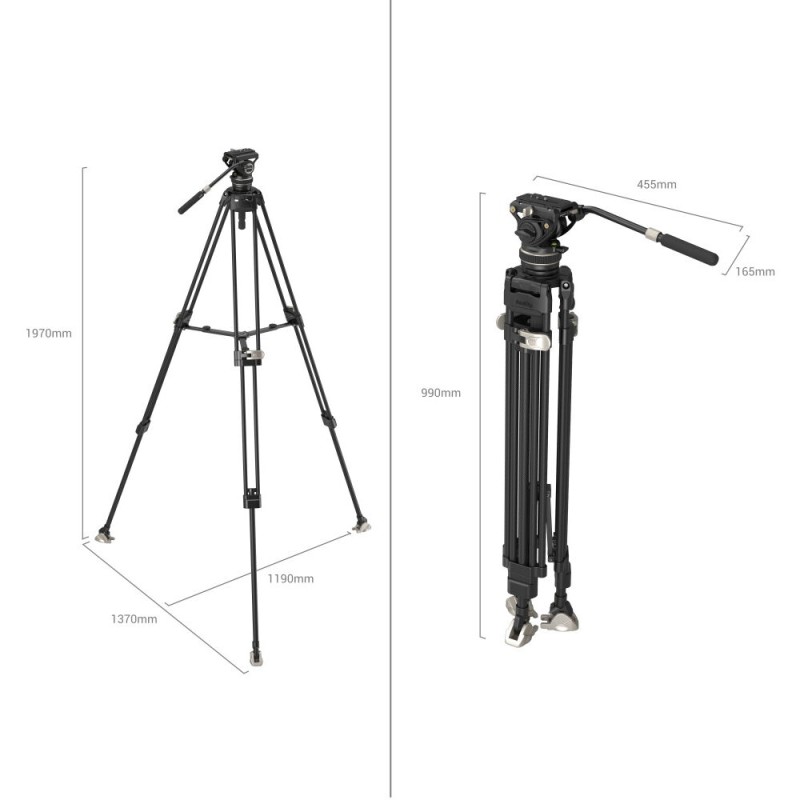 SmallRig 3989 FreeBlazer Heavy-Duty Carbon Fiber Tripod System