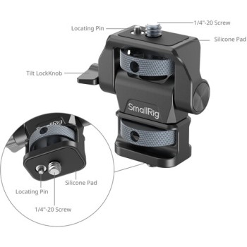 SmallRig 4886 Swivel and Tilt Adjustable Monitor Support with 1/4"-20 Screws