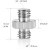 SmallRig 3/8"-16 Male to 3/8"-16 Male Thread Adapters 2-Pack 1065