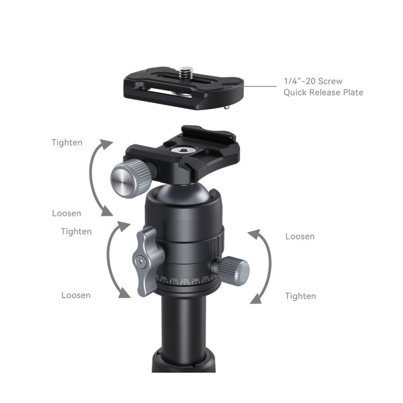 SmallRig VT-20 Aluminum Mini Tripod with Ball Head