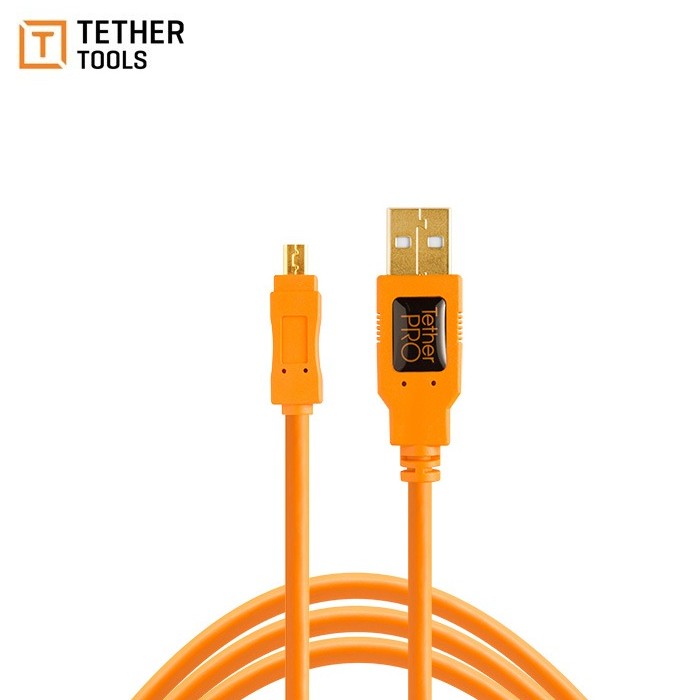 TetherPro USB 2.0 Mini-B 8-Pin Cable 4.6m CU8015-ORG