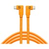 Tether Tools TetherPro Dual Right-Angle USB-C Cable (4.6m, High-Visibility Orange) CUC15RT2RT-ORG