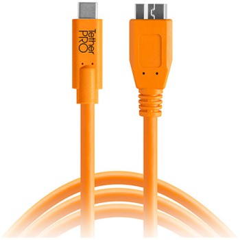 Tether Tools TetherPro USB Type-C Male to Micro-USB 3.0 Type-B Male Cable 4.6m CUC3315-ORG