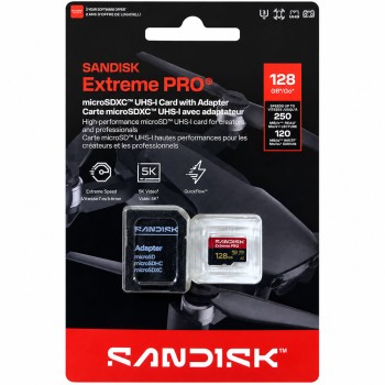 SanDisk 128GB Extreme Pro V30 Micro SD Card (SDXC) UHS-I U3 - 200MB/s